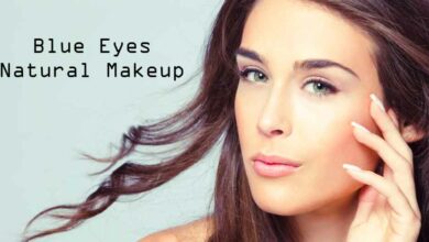 natural makeup for blue eyes