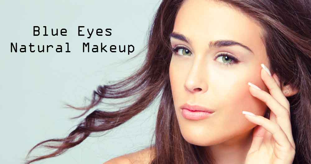 natural makeup for blue eyes