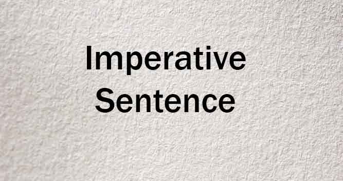 imperative sentence কাকে বলে