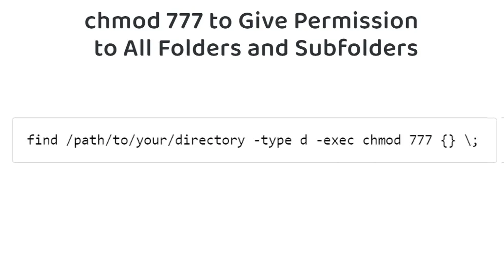 hmod 777 to give permission to all folders and sub folders