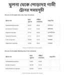 khulna to poradah train schedule