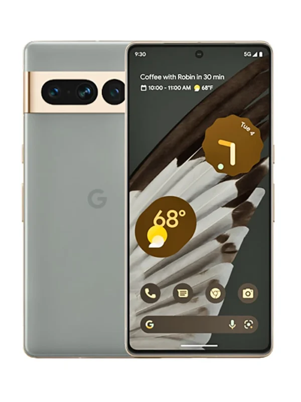 Google Pixel 7 Pro Primary: Triple: 50+48+12 MP Camera, Selfie: 10.8 MP, Battery: 5000 mAh, Non-removeable, Android 13